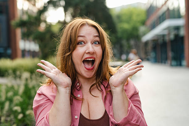 istock Surprised beautiful curvy woman. 2248089741
