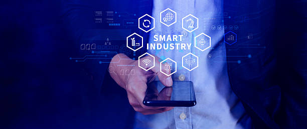 istock Smart industry, automation and optimisation concept on virtual. Business and modern technology concept, Future of manufacturing innovation. not ai 2248090589