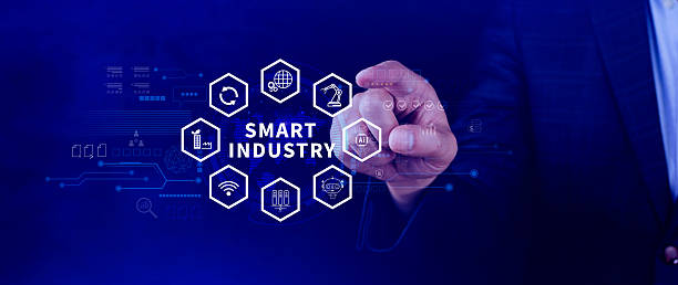 istock Smart industry, automation and optimisation concept on virtual. Business and modern technology concept, Future of manufacturing innovation. not ai 2248090590