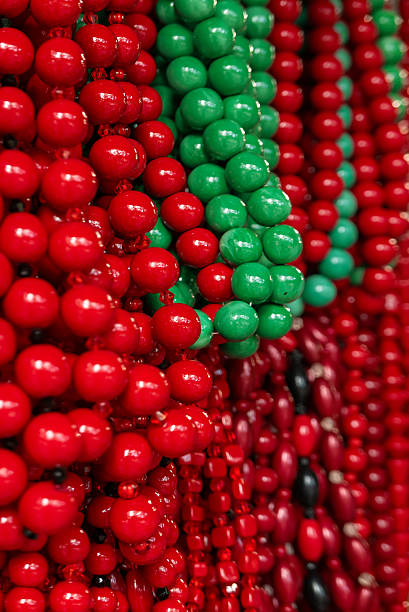 istock Wooden red beads on the market 2248090898