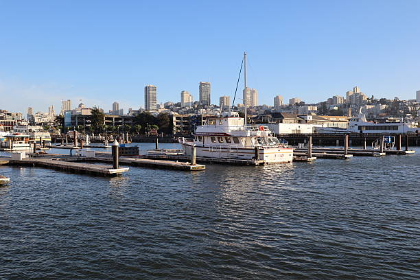 Business area and Pier 39 in San Francisco city.