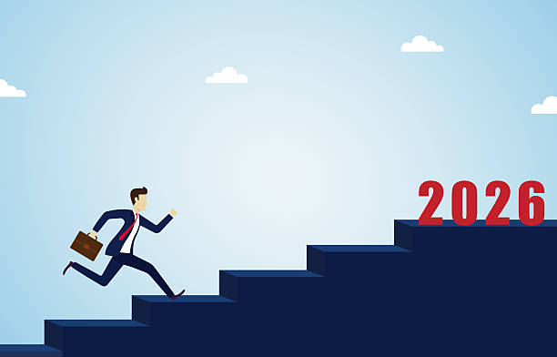 istock Businessman Running Up Stairs 2026 Career Promotion Success 2248096477