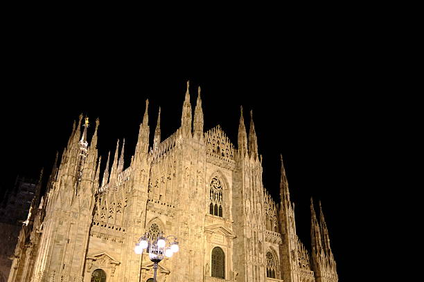 istock Milano Cathedral Facade Illuminated at Night 2248101020
