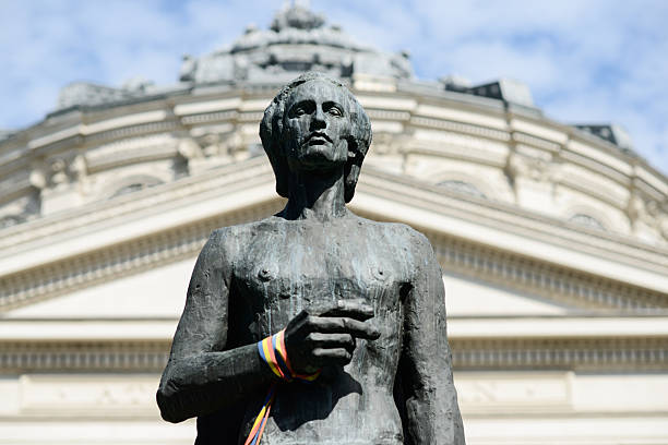 Constanta, Romania - July 17, 2025 - National History and Archaeology Museum with Ovid Statue