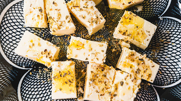 istock Seasoned Cheese Cubes with Olive Oil 2248106319