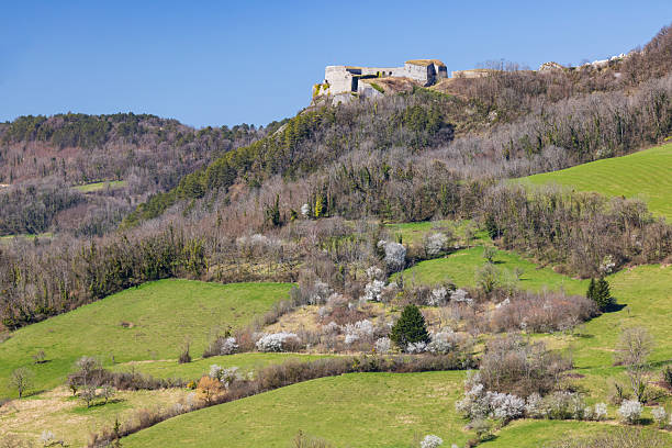 istock Fort Belin ruins overlooking Salins les Bains valley in spring 2248107358