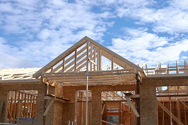istock Affordable housing wooden frame construction 2248109047