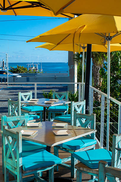 istock outdoor tables on restaurant by the water 2248109596