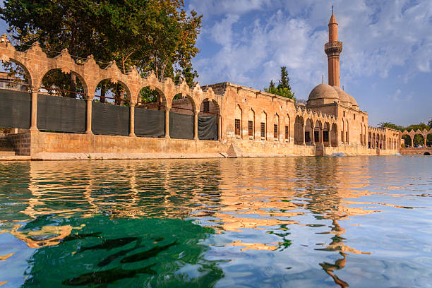 istock Balikligol mosque building reflecting on sacred fish pool 2248116143