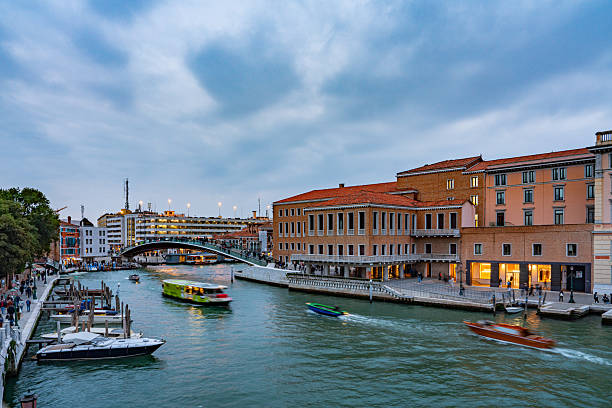 Ponte della Costituzione and Canal, Venice, Italy.