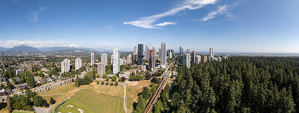 istock Panoramic Urban Skyline with Parks and Forests in Burnaby, Greater Vancouver 2248116300