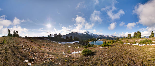 istock Panoramic View of Pristine Lake and Snow-Capped Mountains, BC, Canada 2248116354