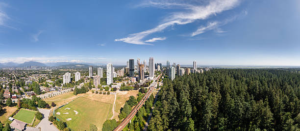 istock Panoramic View of Burnaby Cityscape and Forest in Greater Vancouver, BC 2248116384