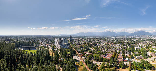 istock Panoramic Cityscape of Burnaby and Downtown Vancouver Under Clear Blue Sky 2248116392