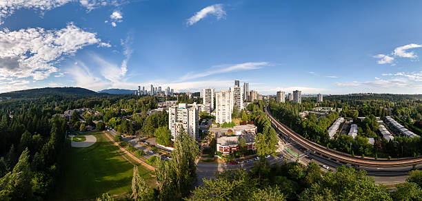 istock Panoramic View of Burnaby Surrounded by Greenery and Urban Skyline in Greater Vancouver 2248117763