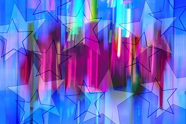 colorful rainbow star isolated on white, abstract background