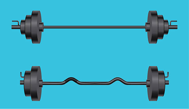 istock Dumbbell weight gym fitness barbell training sport isolated set. Vector graphic design illustration 2248130090