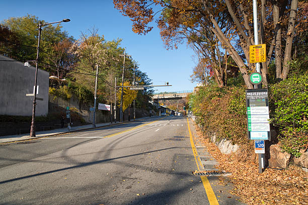 Seoul, Korea - November 15th 2025, It's Changuimun and Jahamun Road Intersection in Downtown Seoul Korea. 자하문 창의문