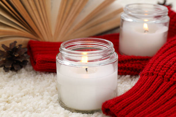 Concept of Hygge, warm and cozy composition