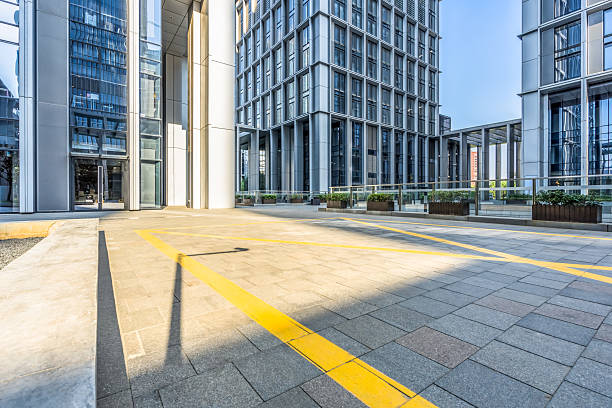 istock modern buildings and empty pavement in china 2248136456