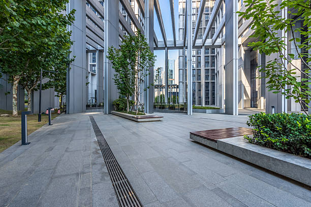 istock modern buildings and empty pavement in china 2248136460