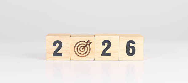 istock 2026 year block with dartboard icon. Goal, Target, Resolution, strategy, plan, Action, mission, motivation, and New Year start concepts 2248138062