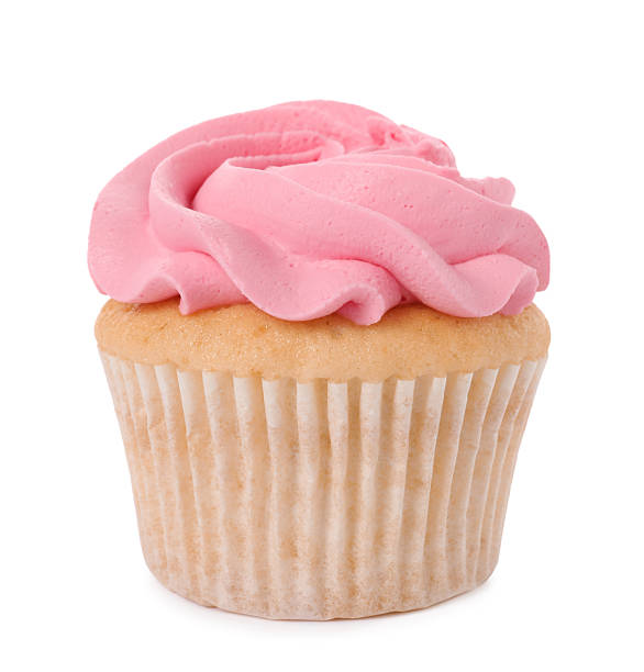 istock Delicious cupcake with bright cream isolated on white 2248146041