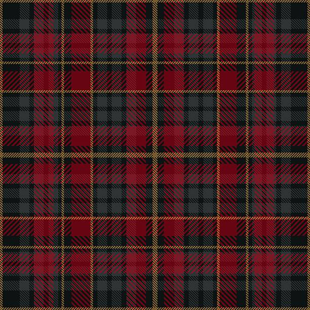 Tartan seamless pattern, grey and red , can be used in fashion design. Bedding, curtains, tablecloths