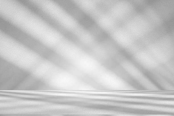 istock Wall interior background, studio and backdrops show products.with shadow from window color white . background for text insertion and presentation product 2248146669