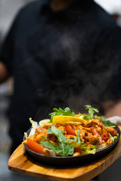 istock Hot Chicken Fajitas on Skillet 2248151467