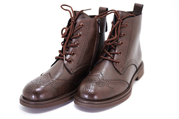 istock Brown leather boots suitable for formal and casual wear 2248152303