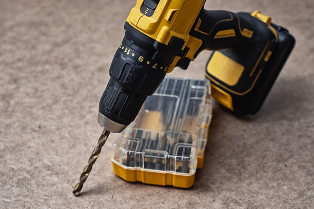 istock Cordless drill driver with a complete set of drill bits and screwdriver bits in a sturdy case. Versatile power tool for drilling and fastening. 2248152964