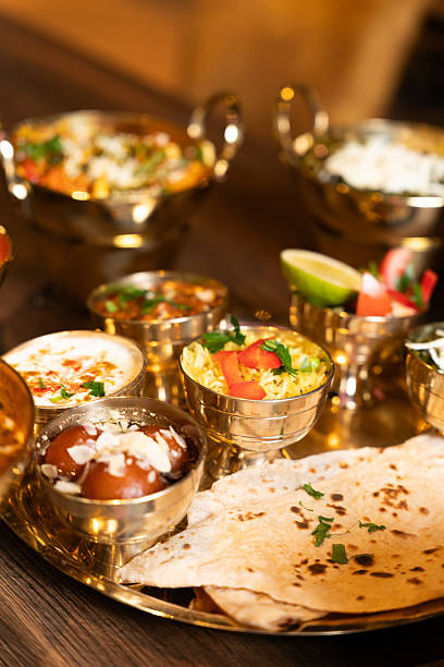 istock Traditional Indian Thali Meal with Chapati and Curry 2248153880