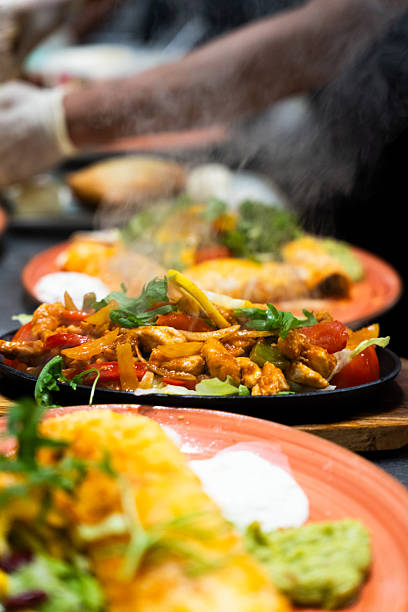 istock Steaming Chicken Fajitas with Vegetables 2248154373