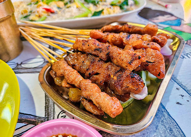 istock Grilled Satay Skewer Close-Up Shot 2248157623