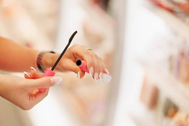 Mascara Over Pink Background