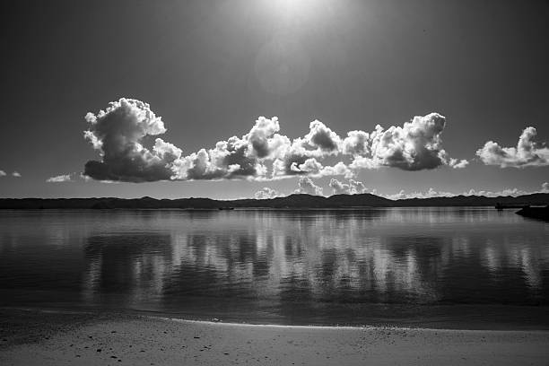 Seascape in cloudy weather