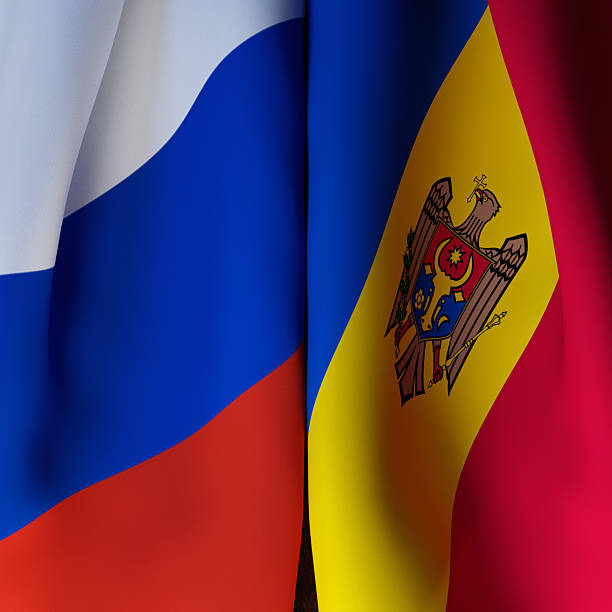 istock Waving  Flags Of Russia And Moldova 2248161013