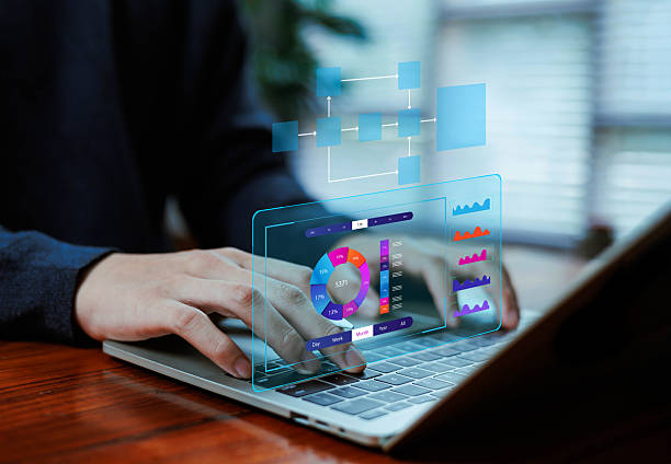 istock A person works on a laptop with a dashboard for data analysis and database-connected metrics for operations in finance, sales, marketing, digital transformation, and business intelligence. 2248161107