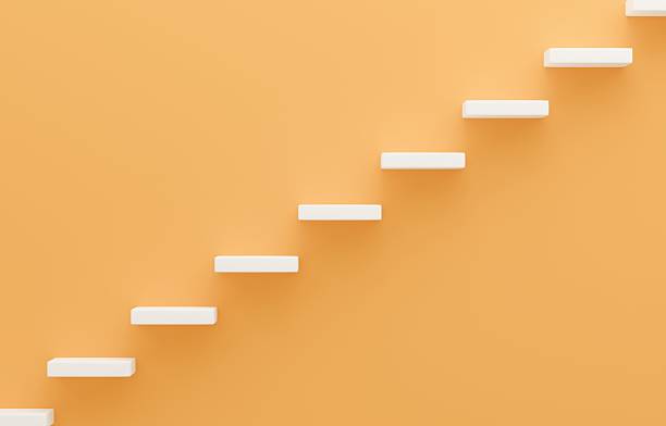 istock Simple 3D image of a staircase 2248163144