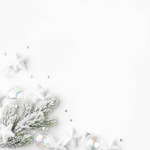 istock Christmas ornaments on a white background. 2248163937