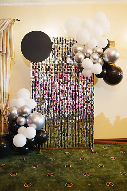 istock Decorative balloon setup for a celebration in a hall 2248164097