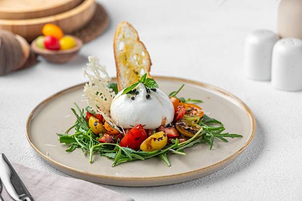 istock Gourmet Salad with Burrata Cheese and Cherry Tomatoes 2248164255