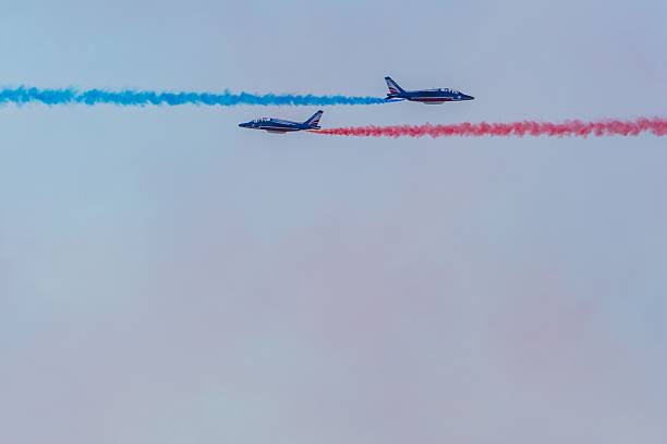 Bucharest, Romania – August 30, 2025: Aircraft performing at Bucharest International Air Show 2025.