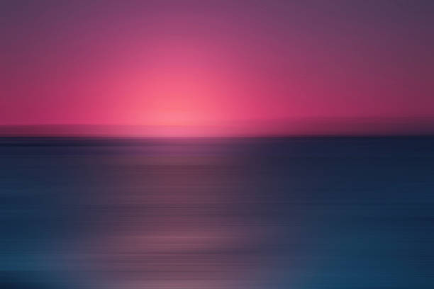 istock Abstract gradient motion blur seascape overlay with pink sky and turquoise ocean, evening sunset or morning sunrise, pastel soft background with smooth texture for copy space. 2248169229