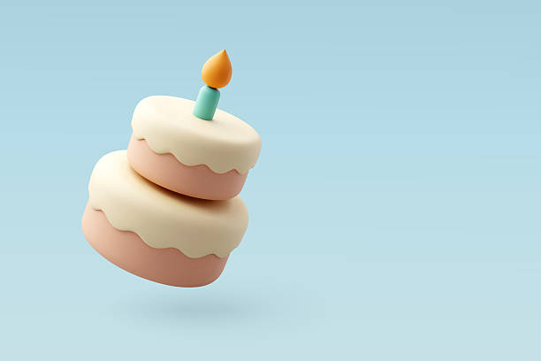 istock 3D Vector Cake with Candle, Celebration, Party, Merry Christmas and New Year greeting concept. 2248169626