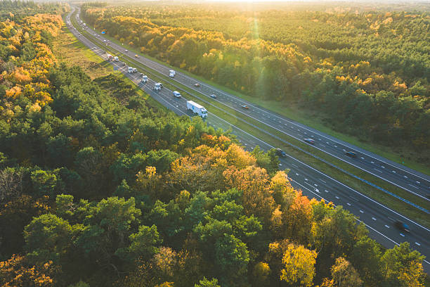istock Traffic driving on a highway in nature during autumn 2248171873
