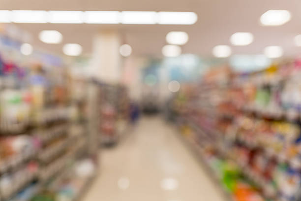 istock Soft Defocused Supermarket Aisle Background for Ads and Web Design 2248172619
