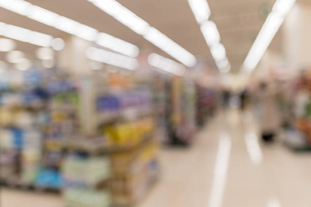 istock Soft Defocused Supermarket Aisle Background for Ads and Web Design 2248172634