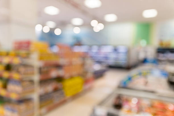 istock Abstract Retail Store Background with Shelves and Lighting 2248173600